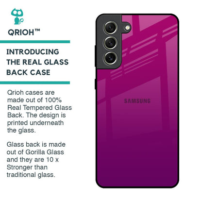 Magenta Gradient Glass Case For Samsung Galaxy S21 FE 5G