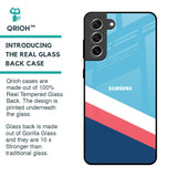 Pink & White Stripes Glass Case For Samsung Galaxy S21 FE 5G