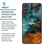 Golden Splash Glass Case for Samsung Galaxy S21 FE 5G