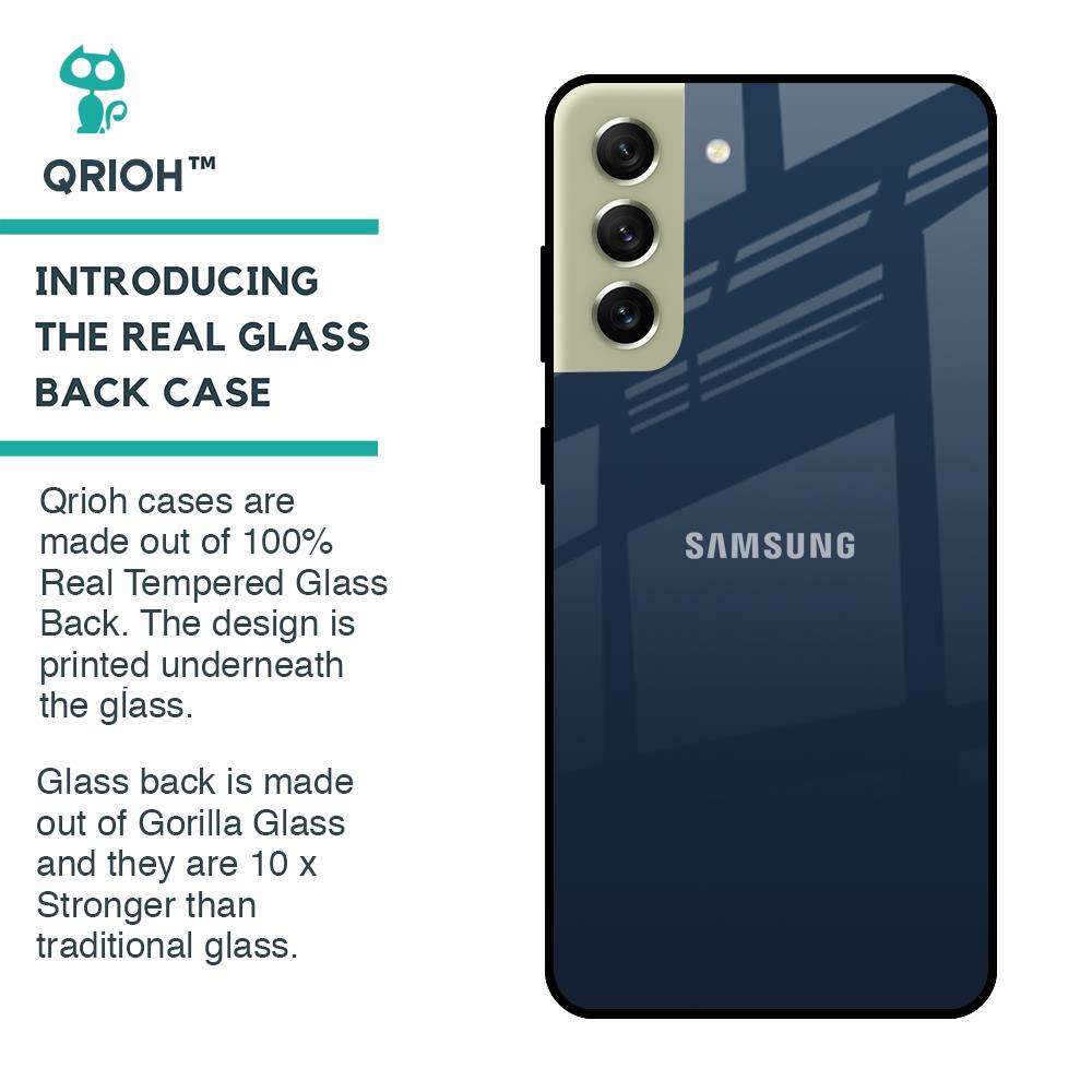 Overshadow Blue Glass Case For Samsung Galaxy S21 FE 5G