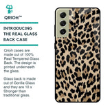 Leopard Seamless Glass Case For Samsung Galaxy S21 FE 5G