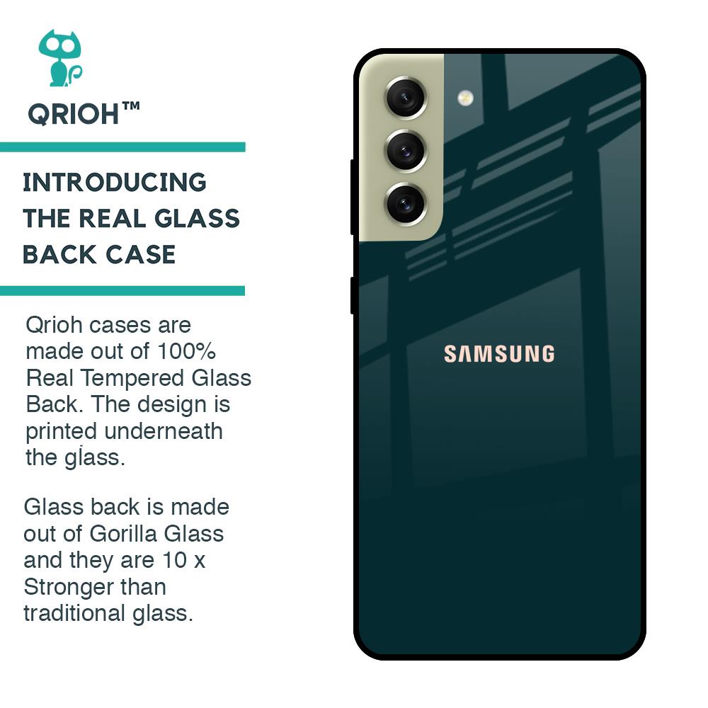 Hunter Green Glass Case For Samsung Galaxy S21 FE 5G