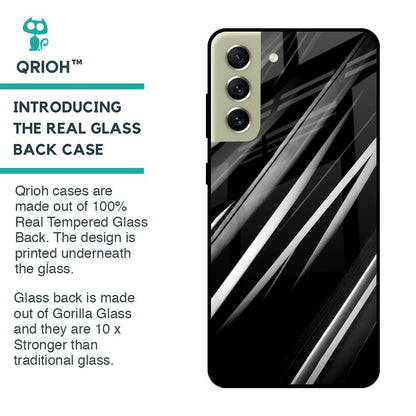 Black & Grey Gradient Glass Case For Samsung Galaxy S21 FE 5G