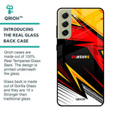 Race Jersey Pattern Glass Case For Samsung Galaxy S21 FE 5G