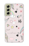 Unicorn Doodle Samsung Galaxy S21 FE 5G Back Cover