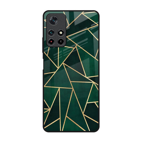 Abstract Green Poco M4 Pro 5G Glass Back Cover Online