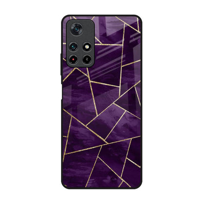 Geometric Purple Poco M4 Pro 5G Glass Back Cover Online