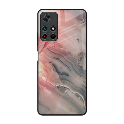 Pink And Grey Marble Poco M4 Pro 5G Glass Back Cover Online