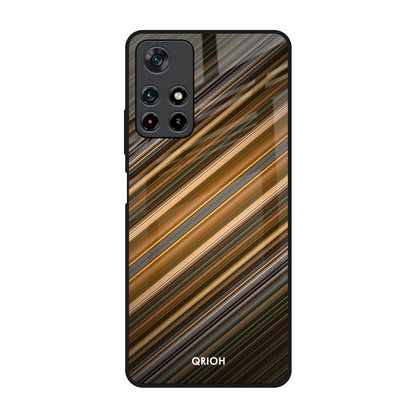 Diagonal Slash Pattern Poco M4 Pro 5G Glass Back Cover Online