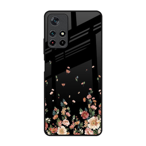 Floating Floral Print Poco M4 Pro 5G Glass Back Cover Online