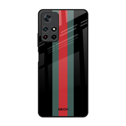 Vertical Stripes Poco M4 Pro 5G Glass Back Cover Online