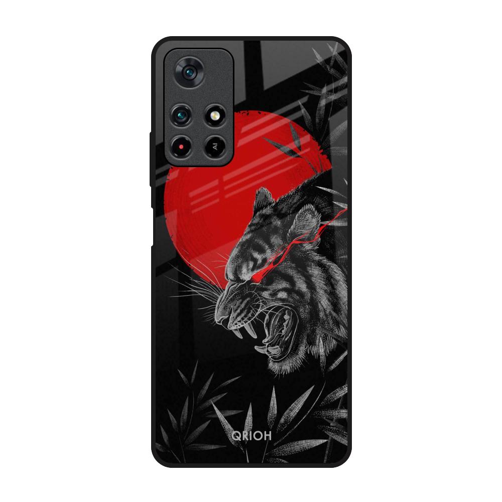 Red Moon Tiger Poco M4 Pro 5G Glass Back Cover Online
