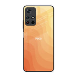 Orange Curve Pattern Poco M4 Pro 5G Glass Back Cover Online