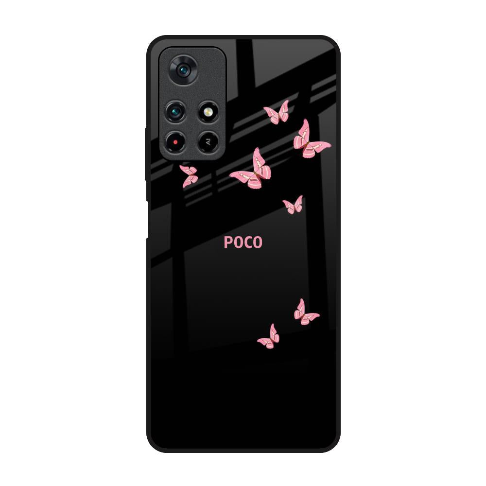 Fly Butterfly Poco M4 Pro 5G Glass Back Cover Online