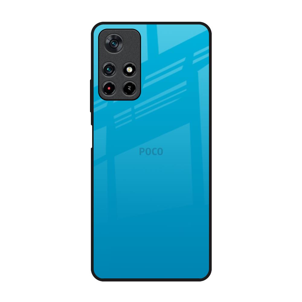 Blue Aqua Poco M4 Pro 5G Glass Back Cover Online