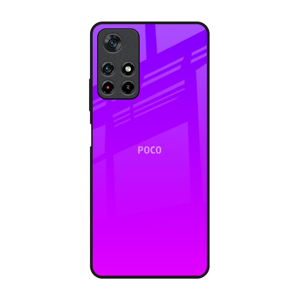Purple Pink Poco M4 Pro 5G Glass Back Cover Online