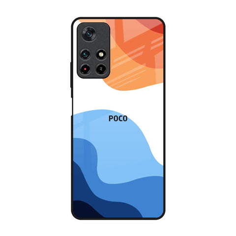 Wavy Color Pattern Poco M4 Pro 5G Glass Back Cover Online