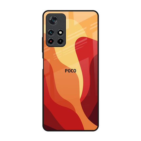 Magma Color Pattern Poco M4 Pro 5G Glass Back Cover Online