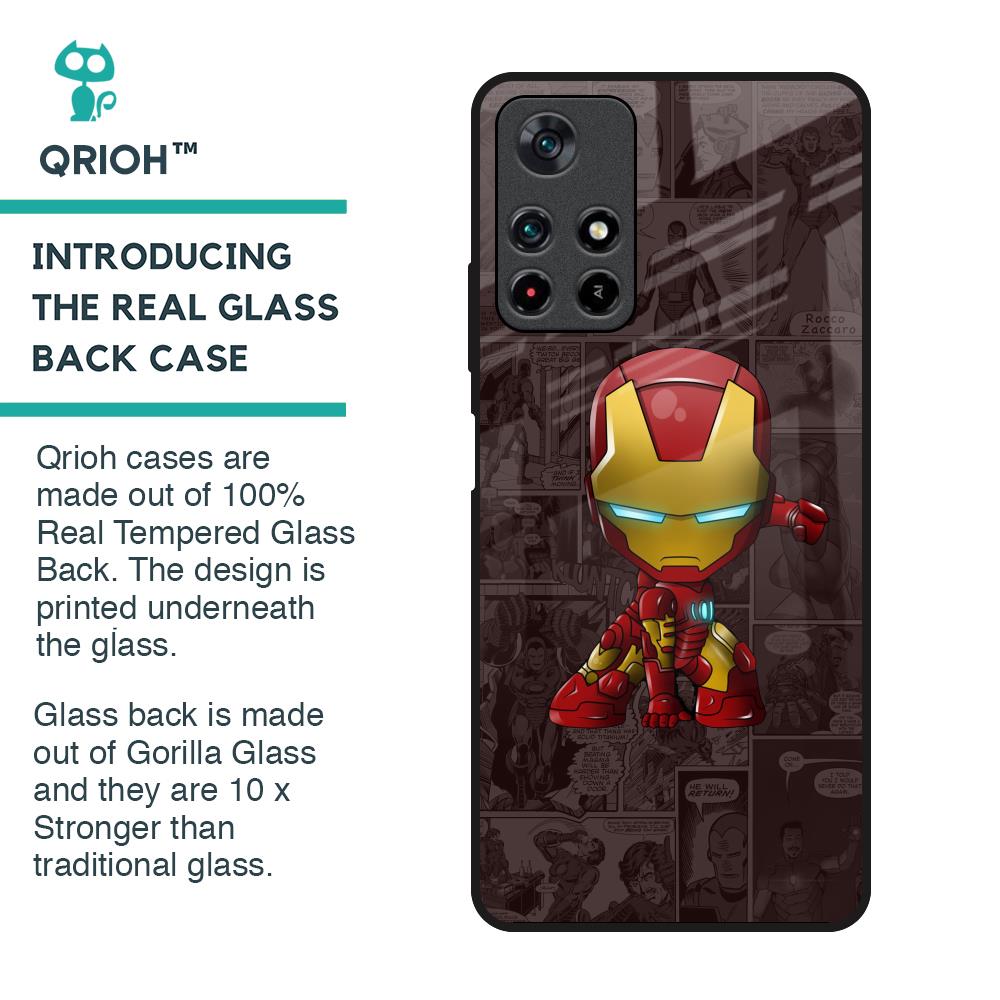 Angry Baby Super Hero Glass Case for Poco M4 Pro 5G