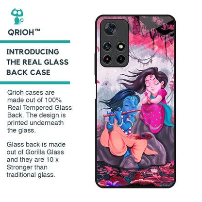 Radha Krishna Art Glass Case for Poco M4 Pro 5G