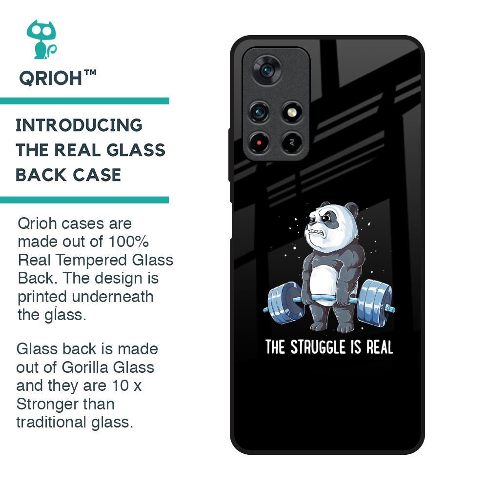 Real Struggle Glass Case for Poco M4 Pro 5G