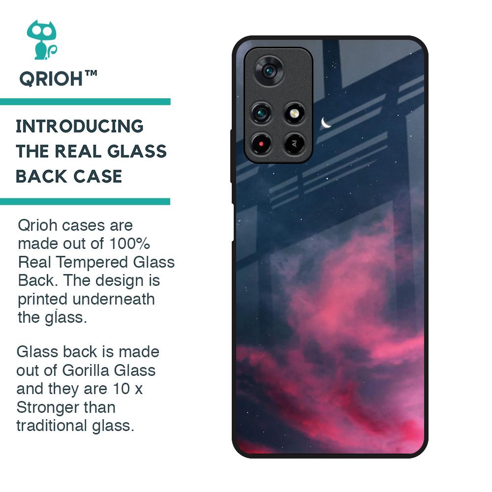 Moon Night Glass Case For Poco M4 Pro 5G