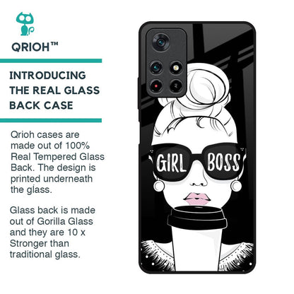 Girl Boss Glass Case For Poco M4 Pro 5G