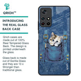 Kitty In Pocket Glass Case For Poco M4 Pro 5G