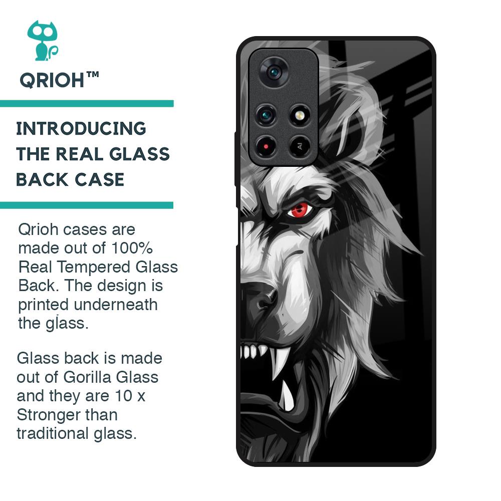 Wild Lion Glass Case for Poco M4 Pro 5G