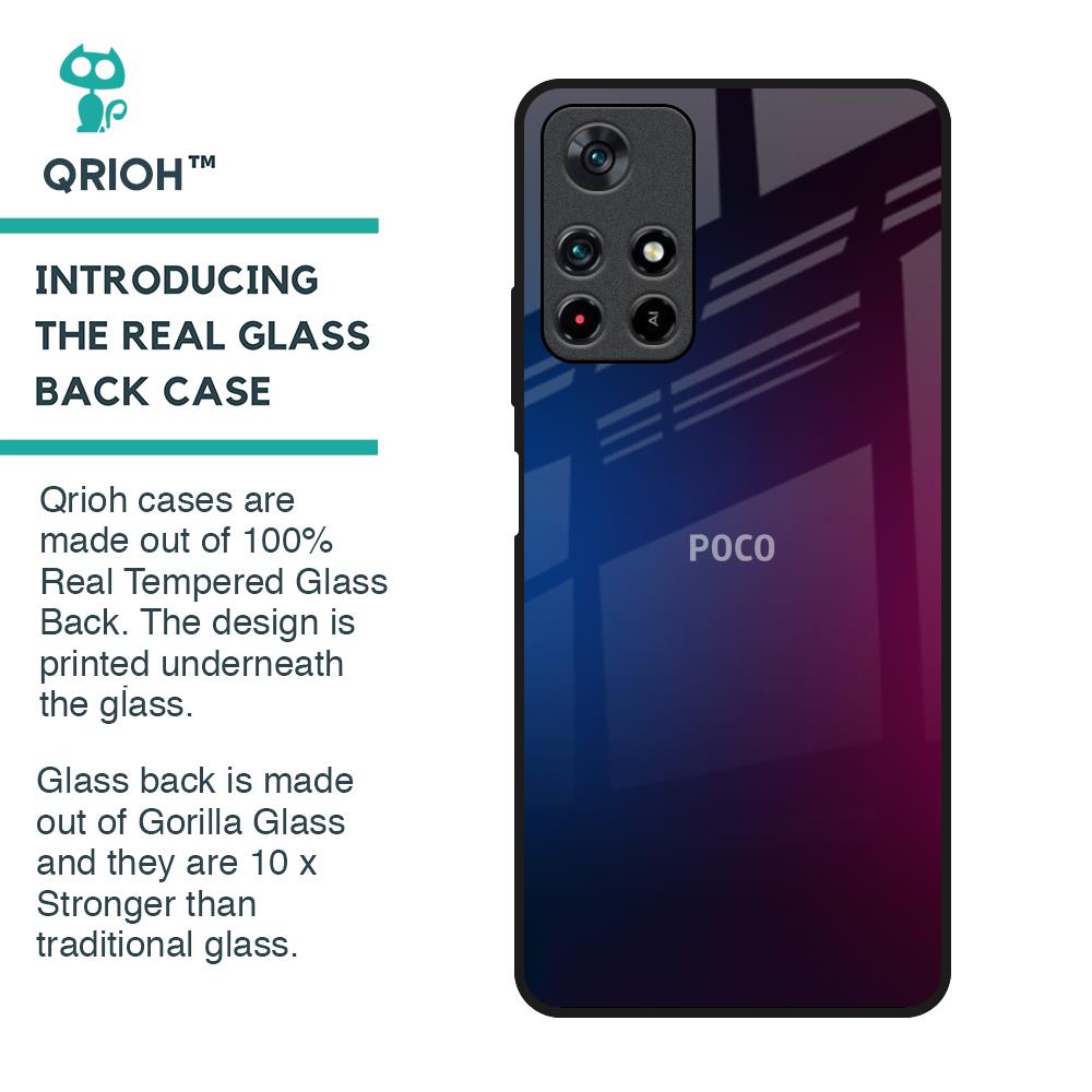 Mix Gradient Shade Glass Case For Poco M4 Pro 5G
