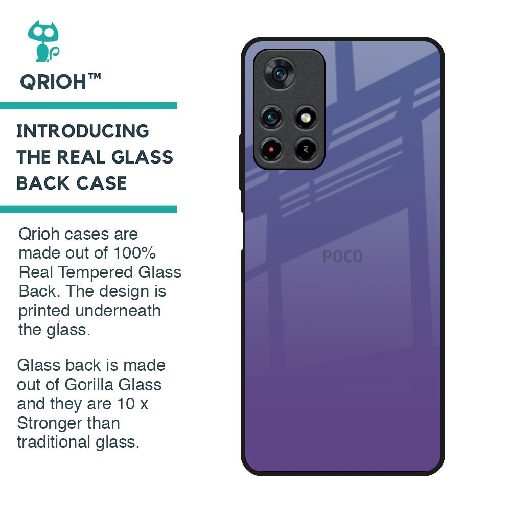 Indigo Pastel Glass Case For Poco M4 Pro 5G