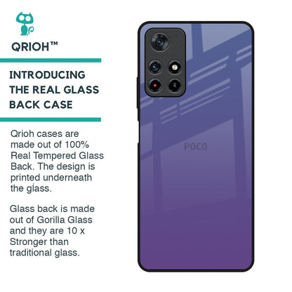 Indigo Pastel Glass Case For Poco M4 Pro 5G