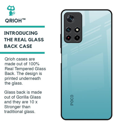 Arctic Blue Glass Case For Poco M4 Pro 5G