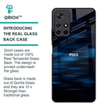 Blue Rough Abstract Glass Case for Poco M4 Pro 5G