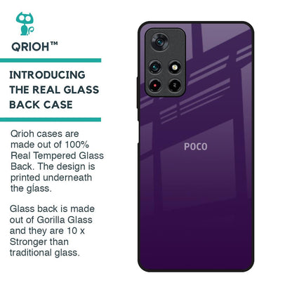 Dark Purple Glass Case for Poco M4 Pro 5G