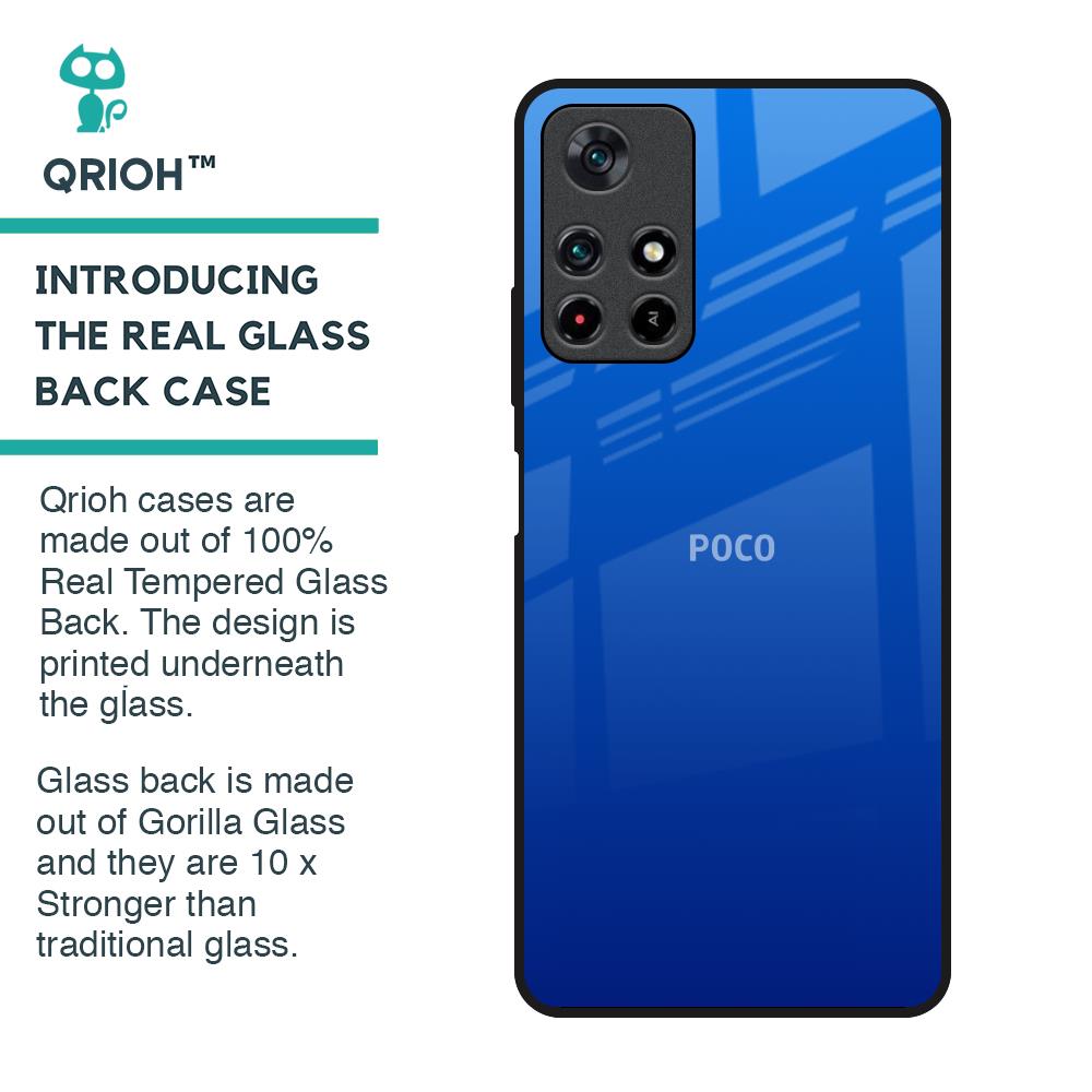 Egyptian Blue Glass Case for Poco M4 Pro 5G