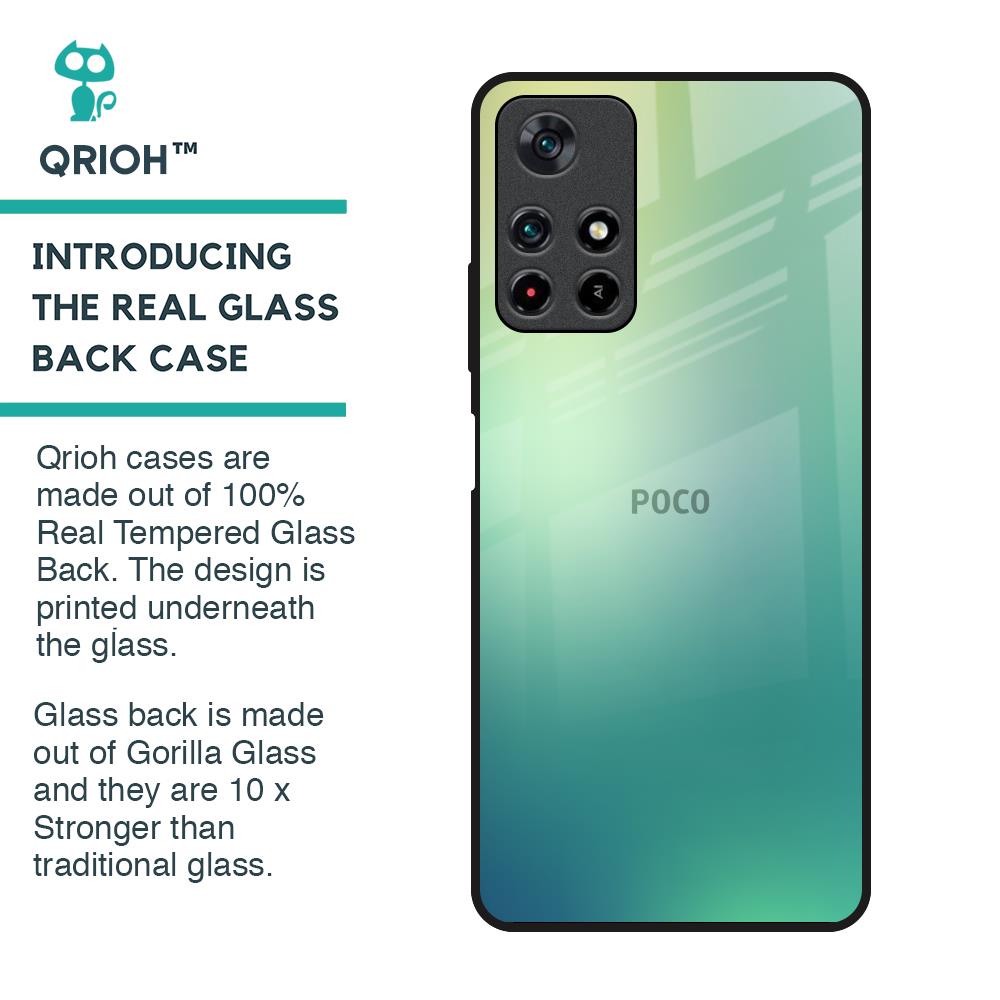 Dusty Green Glass Case for Poco M4 Pro 5G