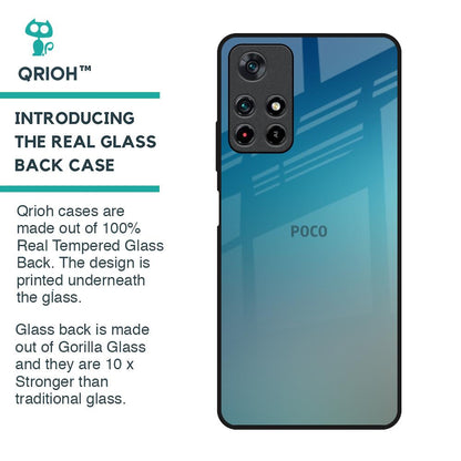 Sea Theme Gradient Glass Case for Poco M4 Pro 5G