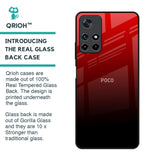 Maroon Faded Glass Case for Poco M4 Pro 5G