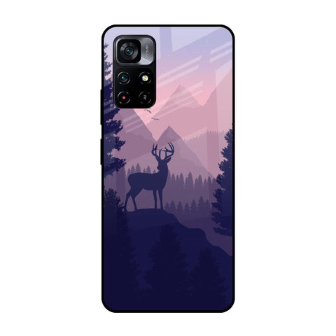 Deer In Night Poco M4 Pro 5G Glass Cases & Covers Online