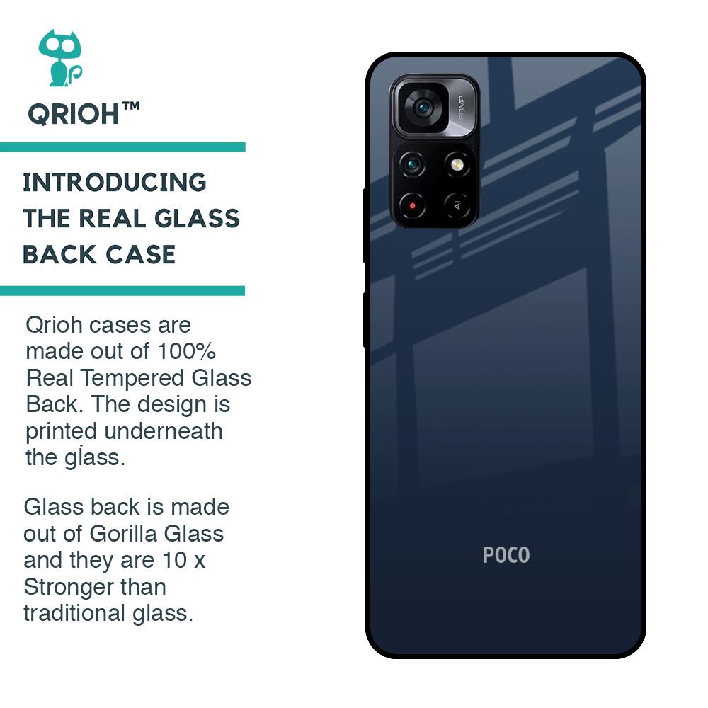 Overshadow Blue Glass Case For Poco M4 Pro 5G