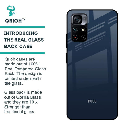 Overshadow Blue Glass Case For Poco M4 Pro 5G