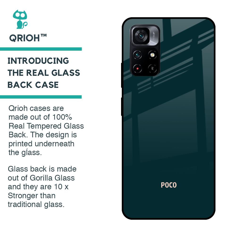 Hunter Green Glass Case For Poco M4 Pro 5G