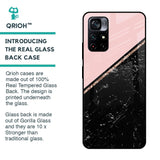 Marble Texture Pink Glass Case For Poco M4 Pro 5G