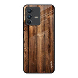 Timber Printed Vivo V23 5G Glass Back Cover Online