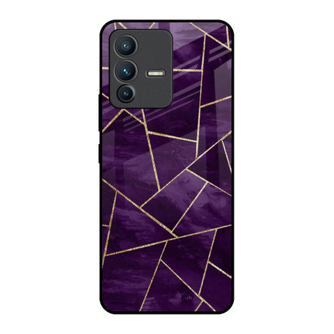 Geometric Purple Vivo V23 5G Glass Back Cover Online