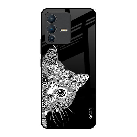 Kitten Mandala Vivo V23 5G Glass Back Cover Online