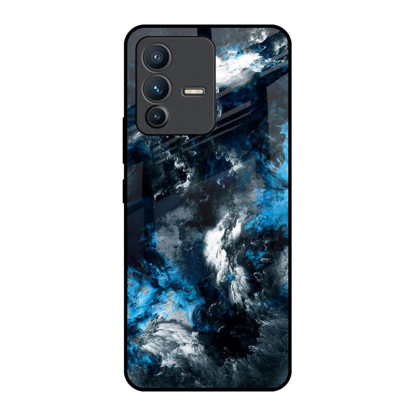 HHUAN Cover Per Vivo V23 5G Con Vetro Temperato - Custodia TPU Trasparente Antiurto E Pellicola Di Protezione, Sottile E Flessibile