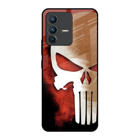 Red Skull Vivo V23 5G Glass Back Cover Online