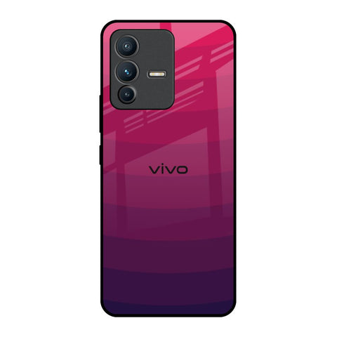 Wavy Pink Pattern Vivo V23 5G Glass Back Cover Online